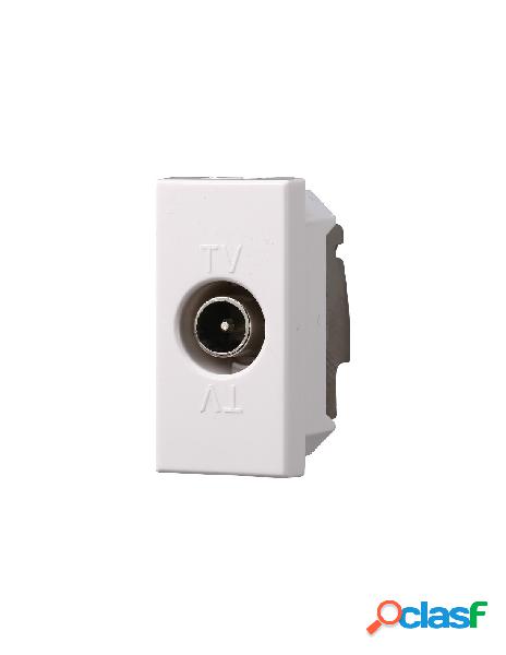 Ettroit connettore presa tv passante maschio colore bianco