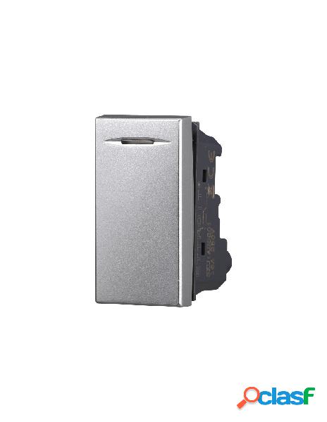Ettroit pulsante 1p 16a colore grigio compatibile con