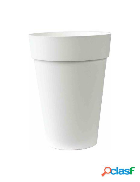 Euro 3 plast - vaso piante tondo liken bianco d. 41 x h. 55