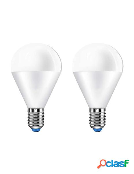 Extrastar - 2 pz lampada a led e14 p45 g45 8w bianco caldo