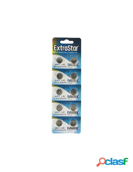 Extrastar - pila batteria a bottone lr44 lr1154 a76 1,5v