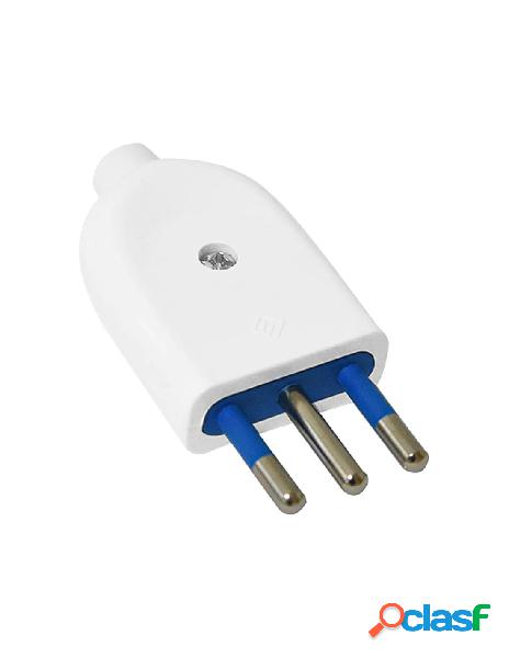 Extrastar - spina elettrica 2p+t 10a 250v bianco xsl1002