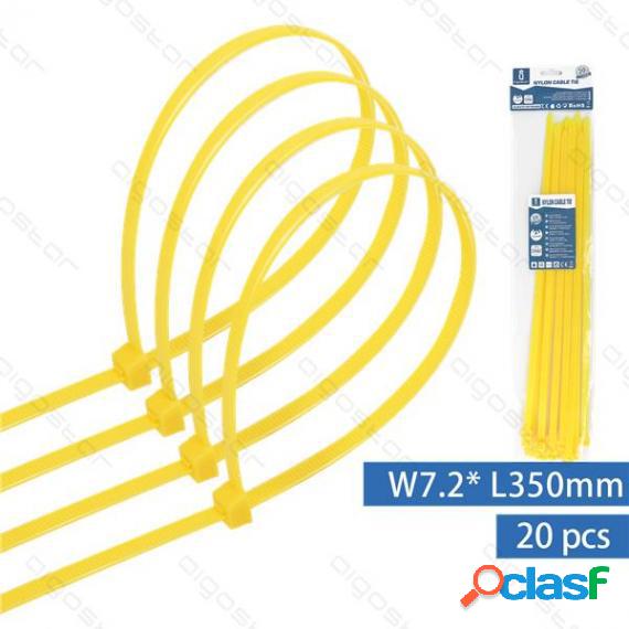 Fascetta Fermacavo In Nylon 7,2Mmx350Mm Gialla - Confezione