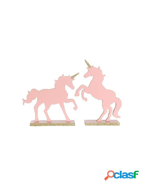 Figura unicorno rosa 2ass