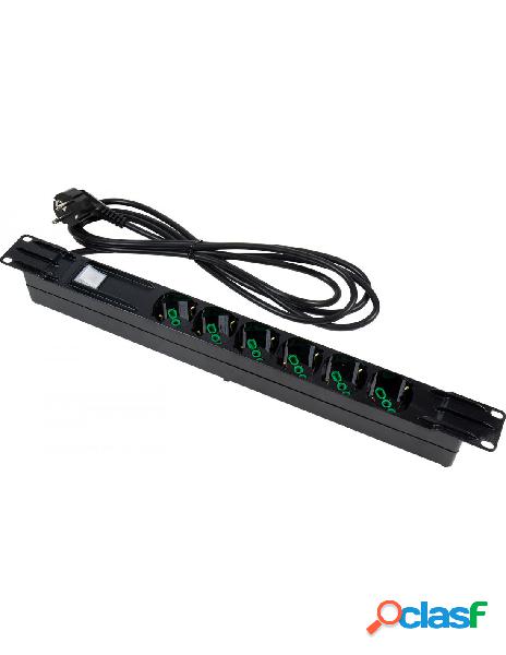 Fme - multipresa 6 posti da rack 19 spina schuko angolata