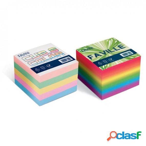 Foglietti Cubo - mix colori soft - 95 x 95mm - 80gr - 750