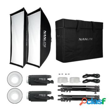 Fs-150 kit 2 led spot daylight 185w 5600k completo di