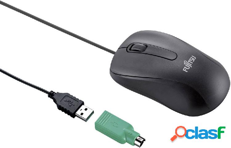 Fujitsu M530 Mouse USB, PS2 Laser Nero 3 Tasti 1200 dpi
