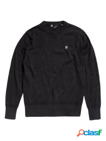 G-Star Raw maglione girocollo in cotone nero