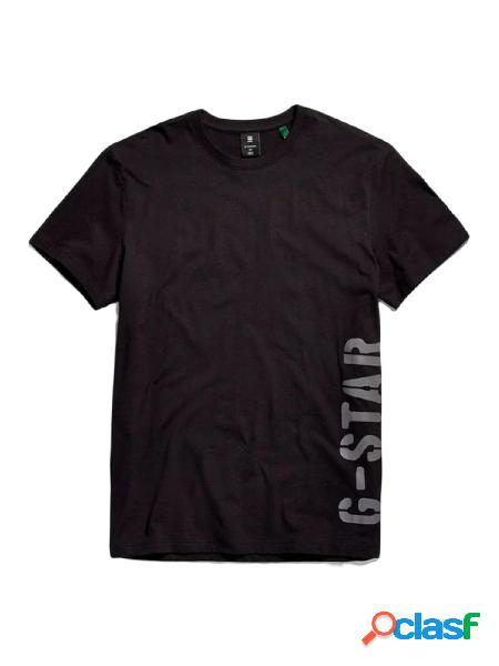 G-Star Tshirt a maniche corte con logo laterale nero
