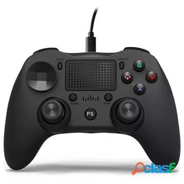 Gamepad per PlayStation 4 cablato con Turbo MB-P912w - Nero