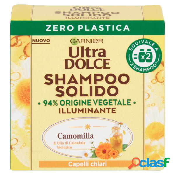 Garnier ultra dolce shampoo solido camomilla e olio di