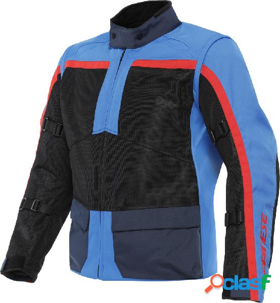 Giacca moto Dainese Outlaw Nero Azzurro Nero Iris Rosso Lava