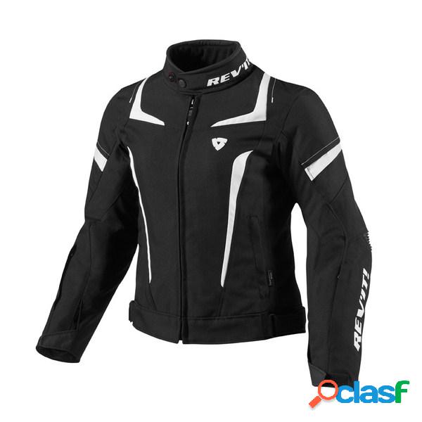 Giacca moto donna Revit Jupiter Nero Bianco