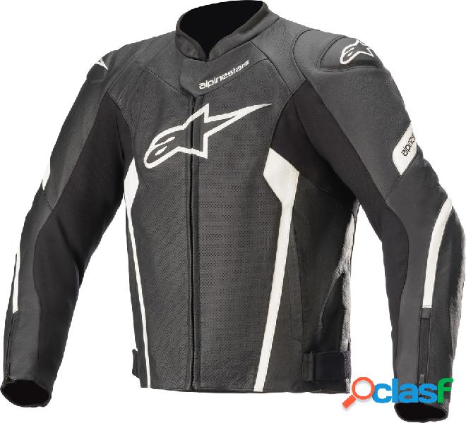 Giacca moto pelle estiva Alpinestars FASTER V2 AIRFLOW Nero