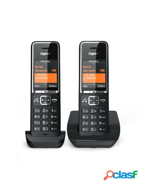 Gigaset wireless phone comfort 550 duo black chrome