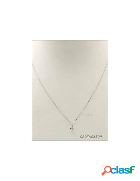 Girocollo in oro bianco 18Kt diamante solitario - 1312165