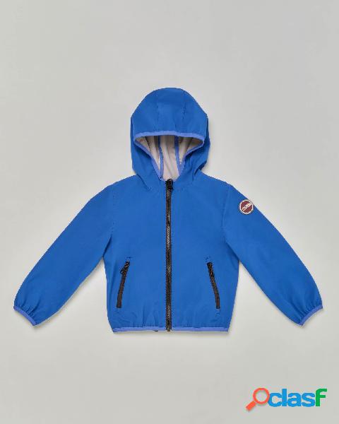 Giubbino in Softshell blu royal con cappuccio 24-36 mesi