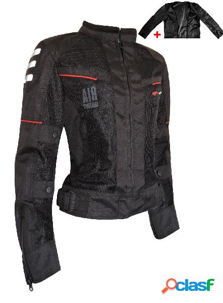 Giubbotto moto donna estivo Befast Sirio Lady Nero