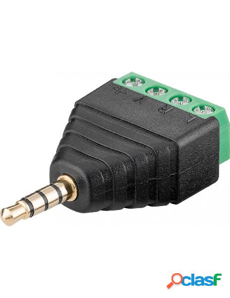 Goobay - adattatore audio 3.5 mm maschio a terminal block 4