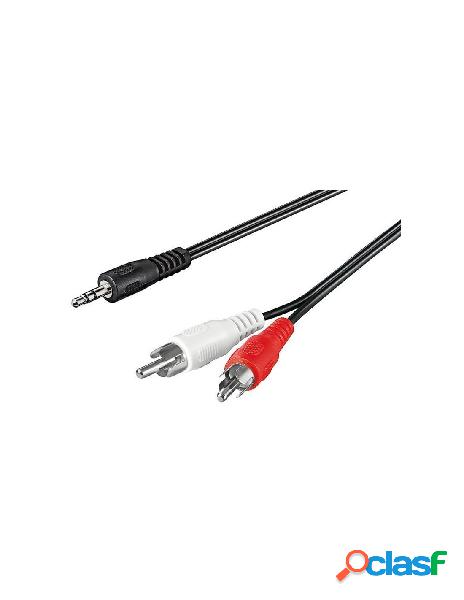 Goobay - cavo stereo jack 3, 5 mm a 2 x rca maschio 5 mt