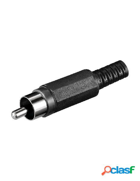 Goobay - connettore audio rca maschio in plastica, nero
