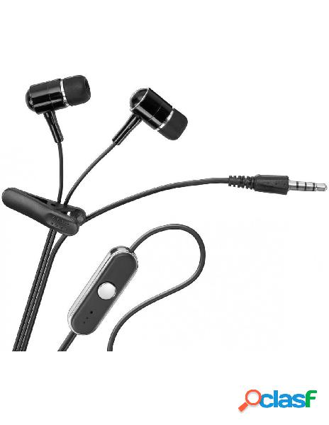 Goobay - cuffie auricolari con microfono e pulsante per