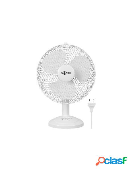 Goobay - ventilatore da tavolo da 12 pollici bianco