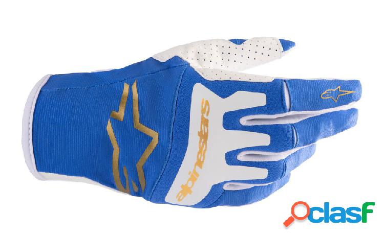 Guanti cross Alpinestars TECHSTAR Blu ucla Oro