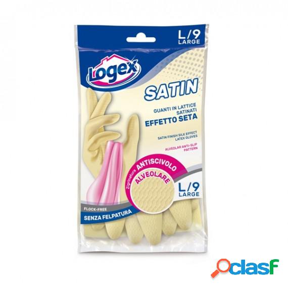 Guanti in lattice Satin - taglia L - crema - Logex