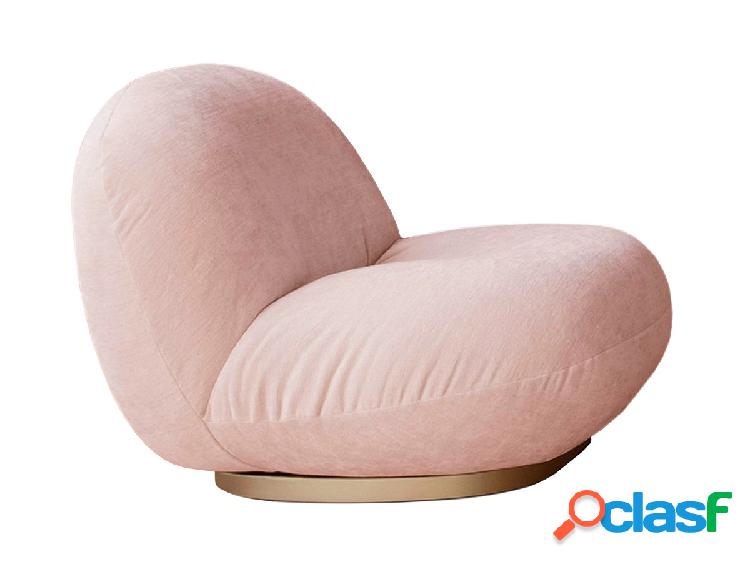 Gubi Pacha Lounge Chair - Pearl Gold/Dandy 700 Rosa