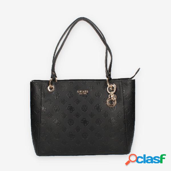 Guess Galeria Borsa Shopping a 2 scomparti logata nera