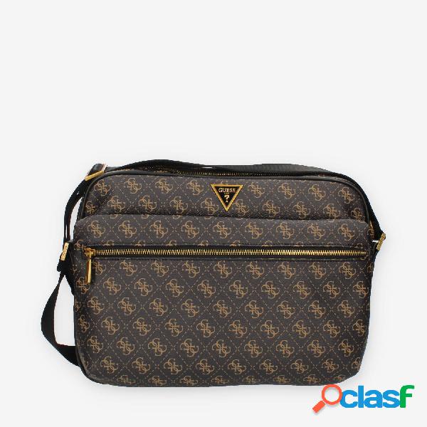 Guess Vezzola Borsa a tracolla da uomo marrone logata