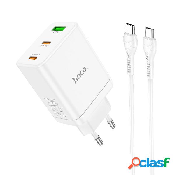 HOCO N33 PD35W Caricatore USB PD a 3 porte Dual Tipo-C +