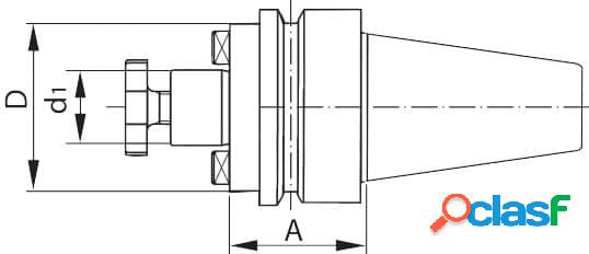 HOLEX - Portafrese con trascinatori frontali Forma A BT 30