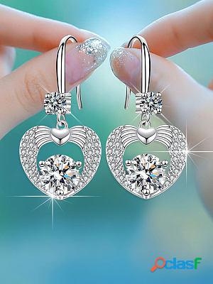Heart Temperament Mid Length Earrings