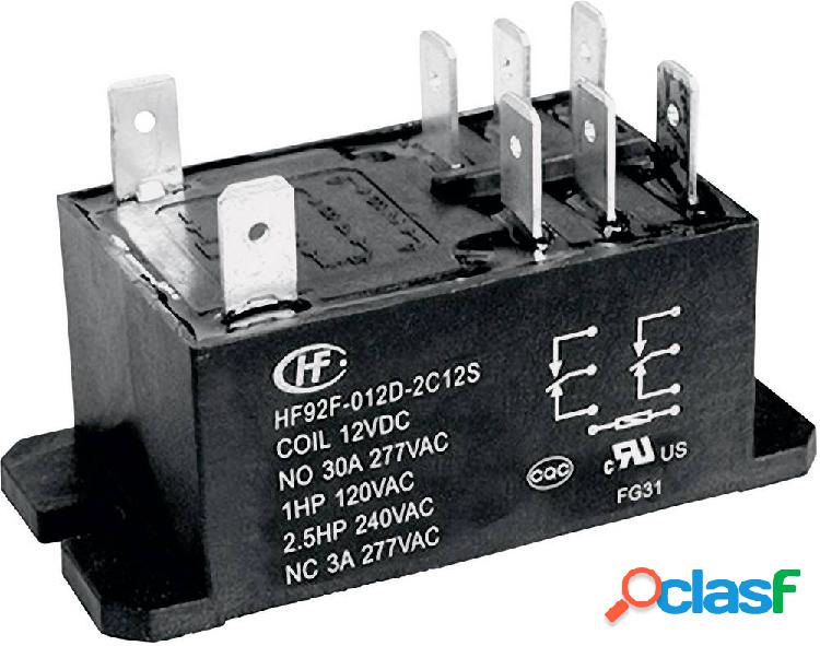 Hongfa HF92F-240A5-2A21S Relè ad innesto 240 V/AC 30 A 2 NA