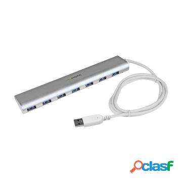 Hub usb 3.0 a 7 porte compatto con cavo integrato