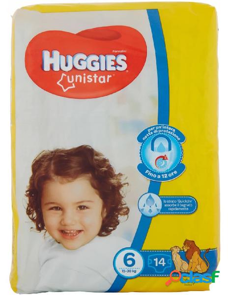Huggies unistar tg.6 pann 15-30kg 14pz