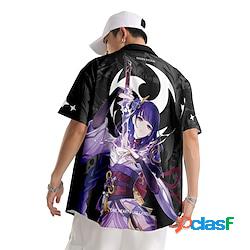 Impatto Genshin Shogun Raiden Top o camicia Anime Cartone