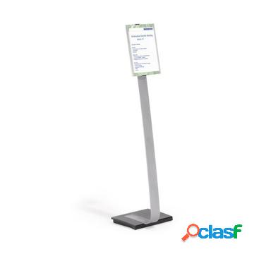Info sign stand informativo a4 acrilico, alluminio argento