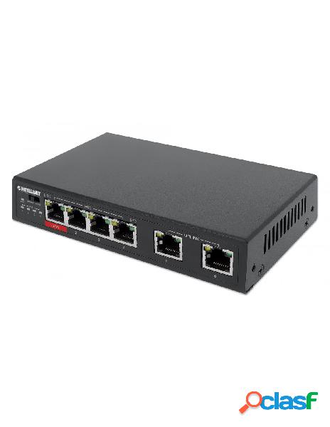 Intellinet - fast ethernet switch a 6 porte con 4 porte poe