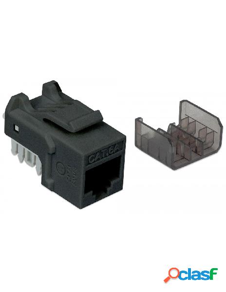 Intellinet - frutto keystone rj45 cat6a utp 10 gigabit nero
