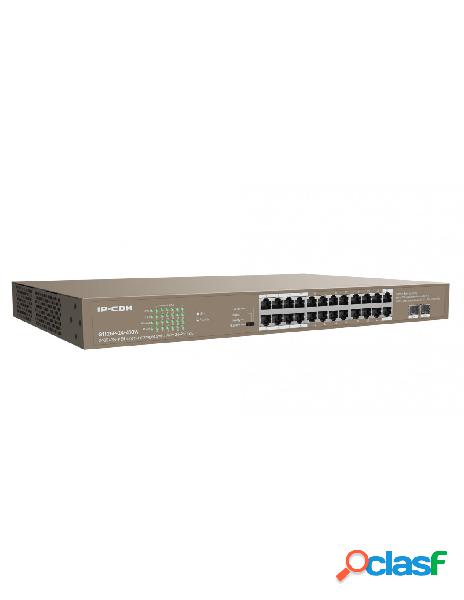 Ip-com - switch ethernet 24 porte poe 24ge+2sfp non gestito,