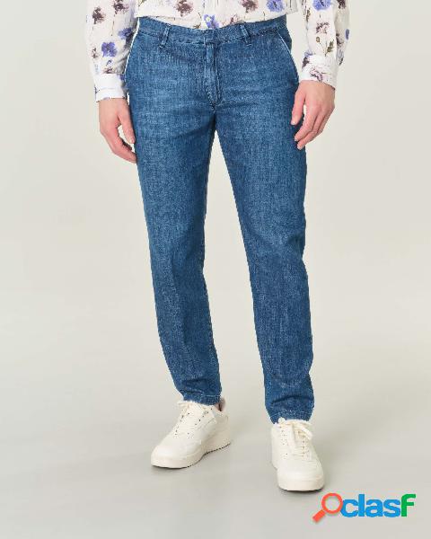 Jeans chino tasca america lavaggio chiaro stone washed