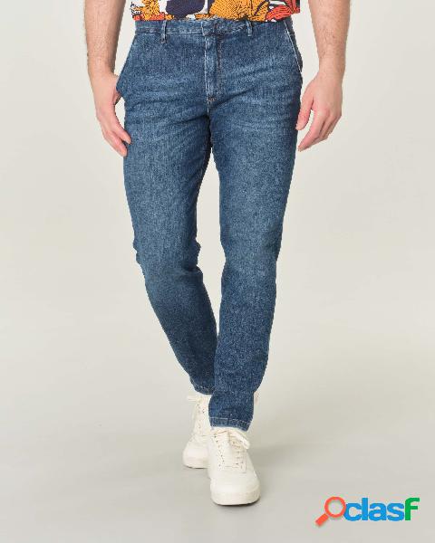 Jeans chino tasca america lavaggio scuro stone washed