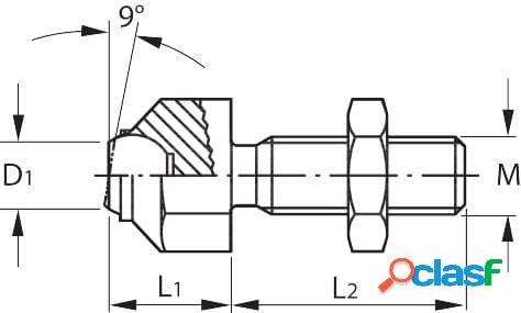 KIPP - Supporto basculante regolabile piano, filettatura