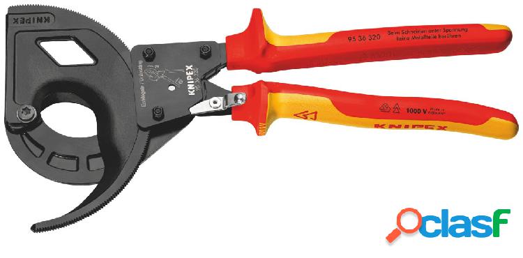 KNIPEX - Cesoia a cremagliera per cavi isolamento a norme