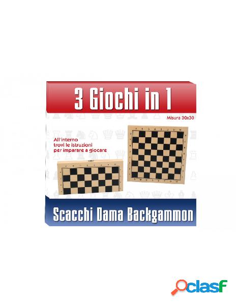 Kidz corner - scacchiera in legno 3 in 1 kidz corner