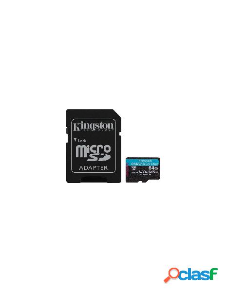 Kingston - scheda di memoria kingston sdcg3 64gb canvas go!